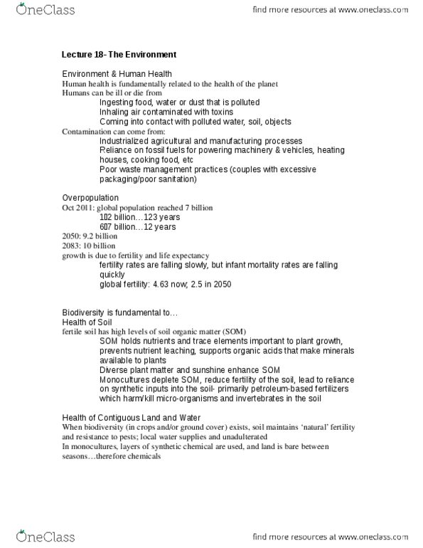 HLSC 1F90 Lecture Notes - Lecture 18: Culvert, Rodent, Extreme Weather thumbnail