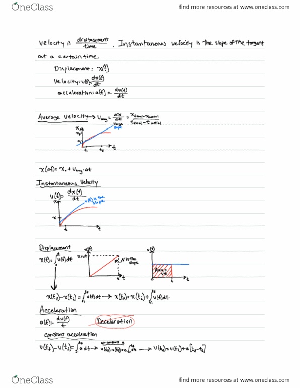 PHYS 211 Quiz: 1-D Kinematics - OneClass