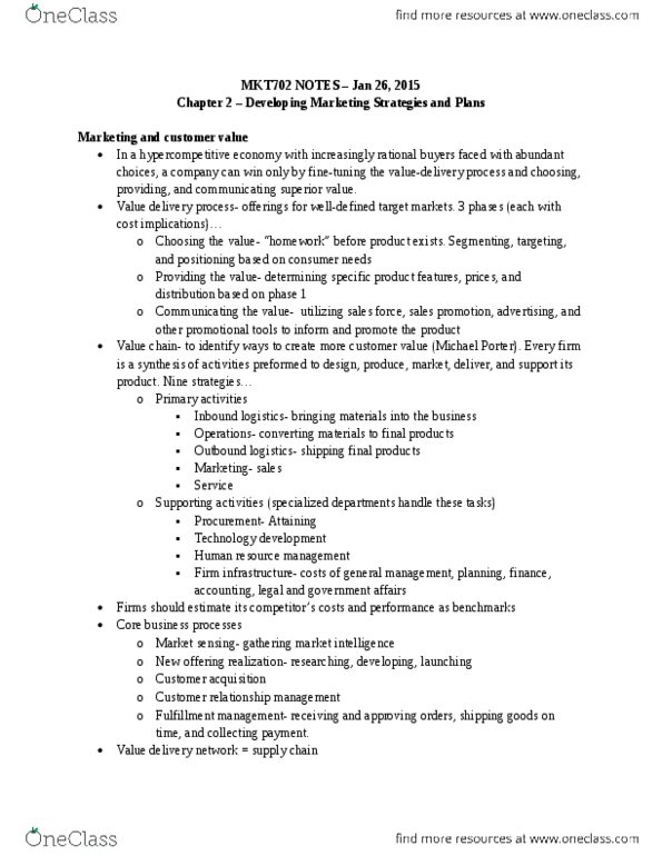 MKT 702 Chapter Notes - Chapter 4: Human Resource Management, Peter Drucker, Target Market thumbnail