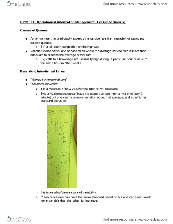 OIDD 101 Lecture Notes - Lecture 5: Standard Deviation, Ibm System R, Takers thumbnail