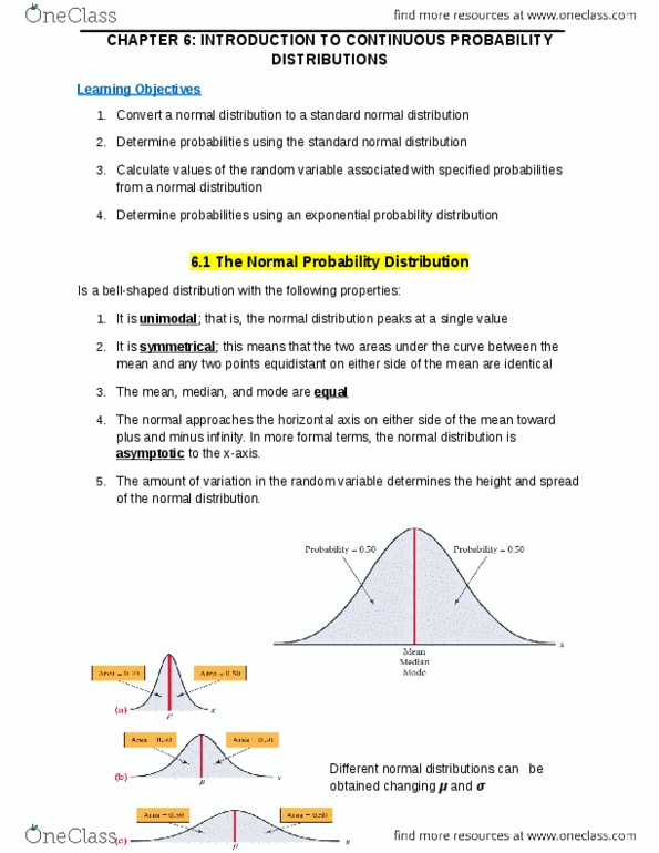 COMM 217 Chapter 6: CHAPTER 6 - INTRODUCTION TO CONTINUOUS PROBABILITY DISTRIBUTIONS.docx thumbnail