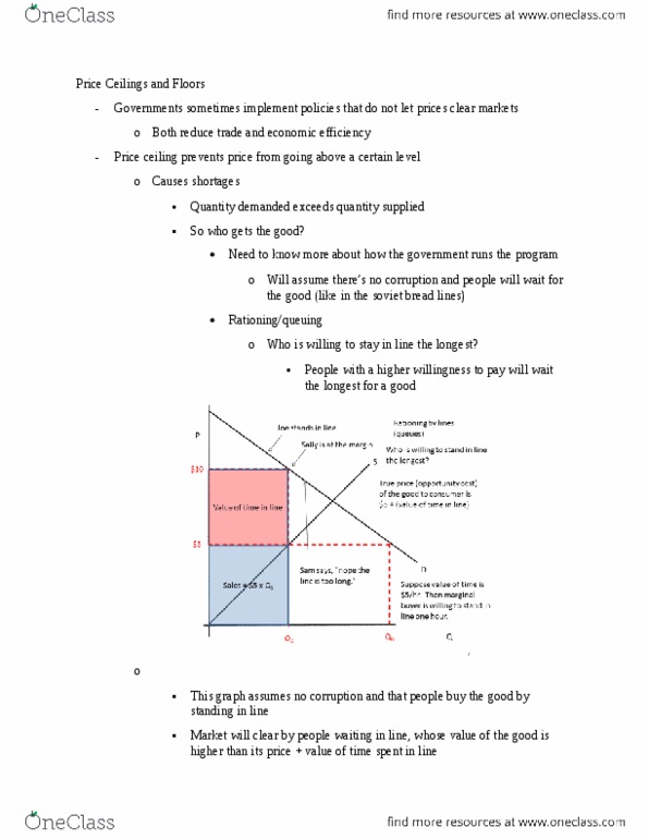 ECONOM 1014 Lecture Notes - Lecture 5: Price Ceiling, Rent Regulation, Deadweight Loss thumbnail