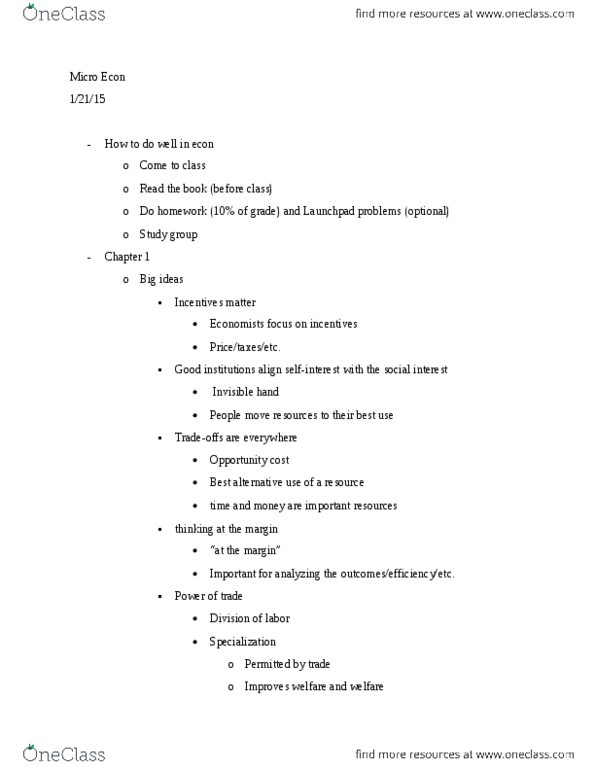 ECONOM 1014 Lecture Notes - Lecture 2: Combined Oral Contraceptive Pill, Absolute Advantage, Comparative Advantage thumbnail