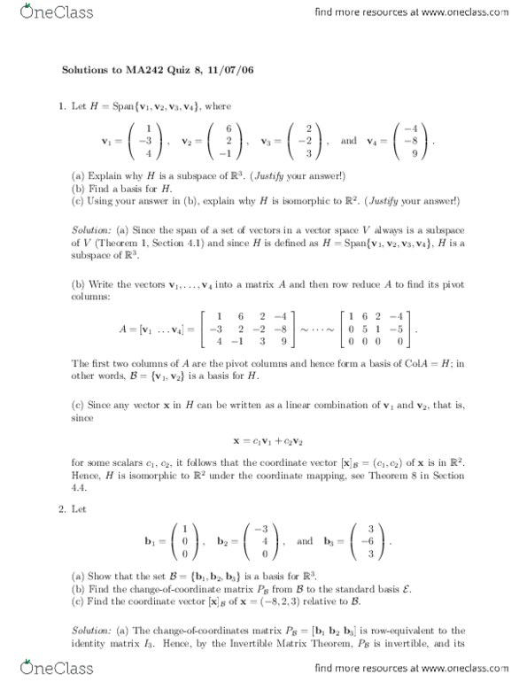 MATH 401 Lecture Notes - Lecture 5: Gaussian Elimination thumbnail