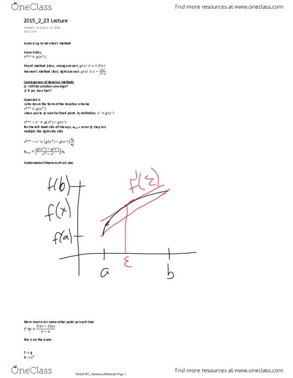 CHEN 3201 Lecture Notes - Lecture 19: Rate Of Convergence, Taylor Series thumbnail