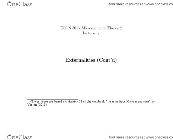 ECON301 Lecture Notes - Lecture 17: Coase Theorem, Marginal Cost, Root Mean Square thumbnail