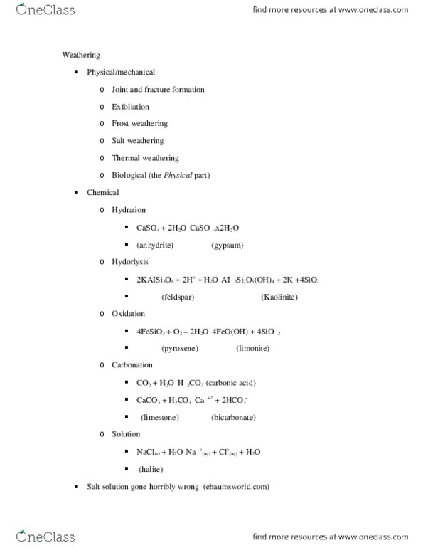 GEOG 1F91 Lecture Notes - Lecture 4: Limonite, Anhydrite, Pyroxene thumbnail