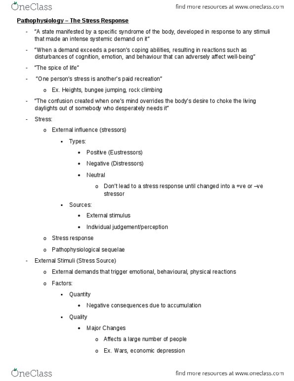 NURSING 2LA2 Lecture Notes - Lecture 1: Zona Glomerulosa, Anterior Pituitary, Posterior Pituitary thumbnail