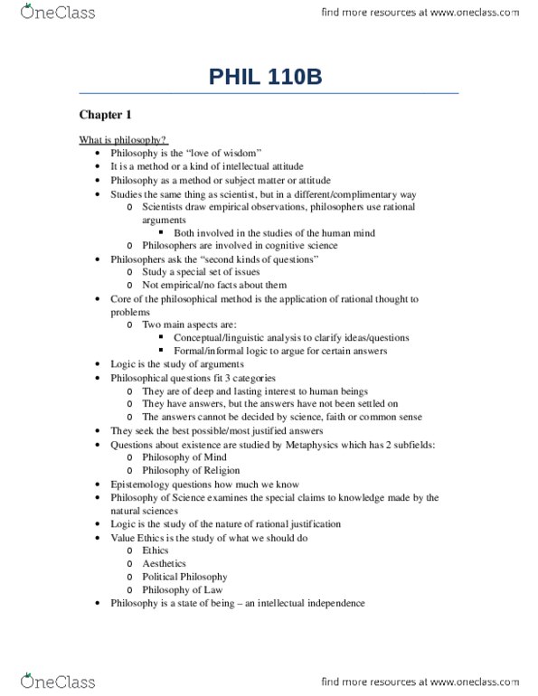 PHIL110B Lecture Notes - Lecture 5: Socratic Method thumbnail