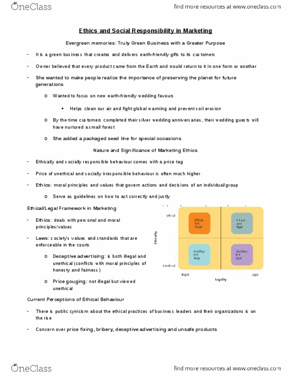 MKTG 2030 Chapter Notes - Chapter 4: American Marketing Association, Wedding Anniversary, Price Gouging thumbnail