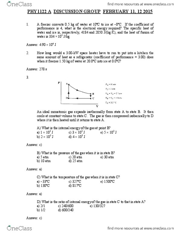 PHY 1122 Chapter Notes - Chapter 10: Space Heater, Isobaric Process, Ideal Gas thumbnail