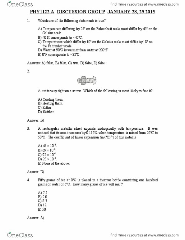 PHY 1122 Chapter Notes - Chapter 6: Fahrenheit, Celsius, Emissivity thumbnail