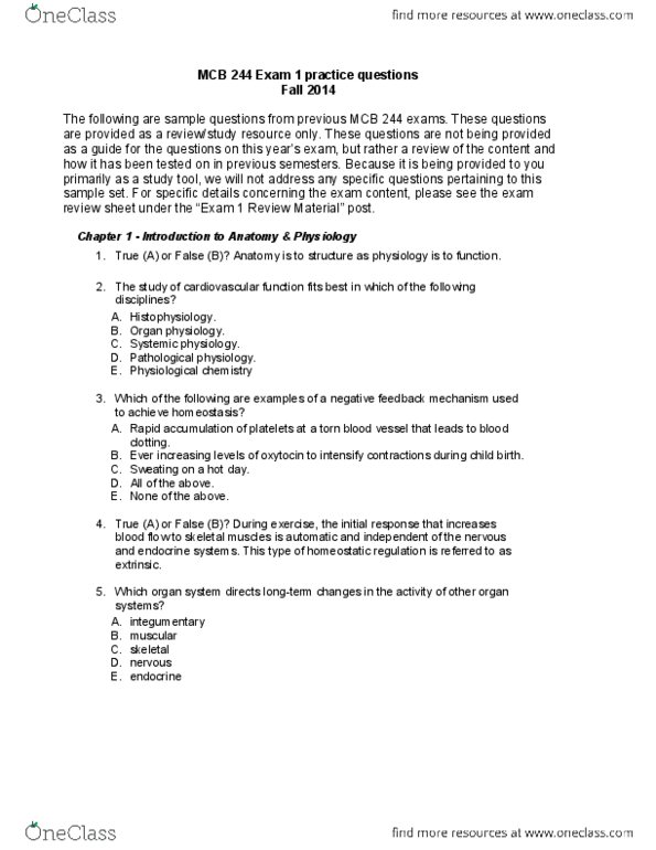 MCB 244 Study Guide - Fall 2014, Midterm - Oxidative Phosphorylation ...