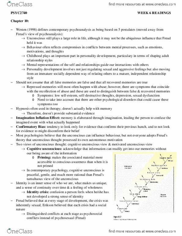 PSYC 2740 Chapter Notes - Chapter 10&11: Projective Test, Agreeableness, The Need thumbnail