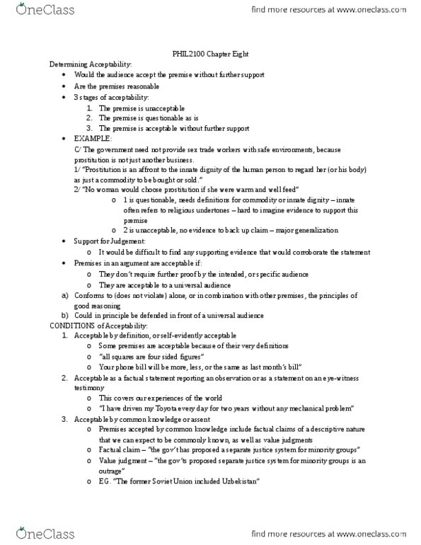 PHIL 2100 Lecture Notes - Lecture 16: Value Judgment, List Of Civilisations In The Culture Series, Begging thumbnail