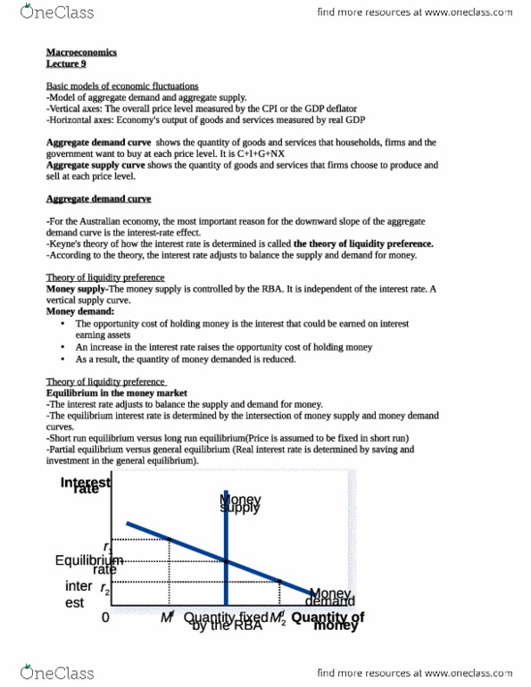 Microeconomics Notes ECT1100, ECF1100 - Microeconomics - Monash