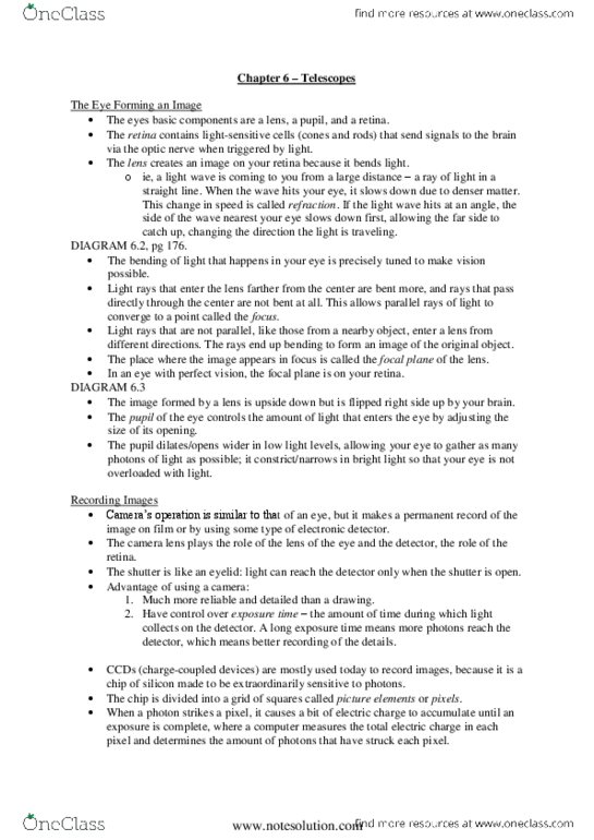 AST201H1 Lecture : Lecture 5-Chapter 6-Telescopes thumbnail