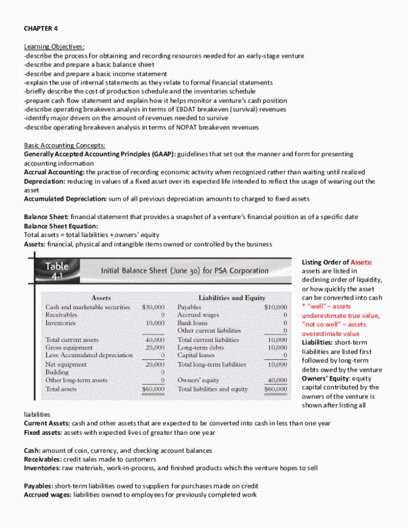 ENTR 3P96 Chapter Notes - Chapter 4: Nopat, Current Liability, Income Statement thumbnail