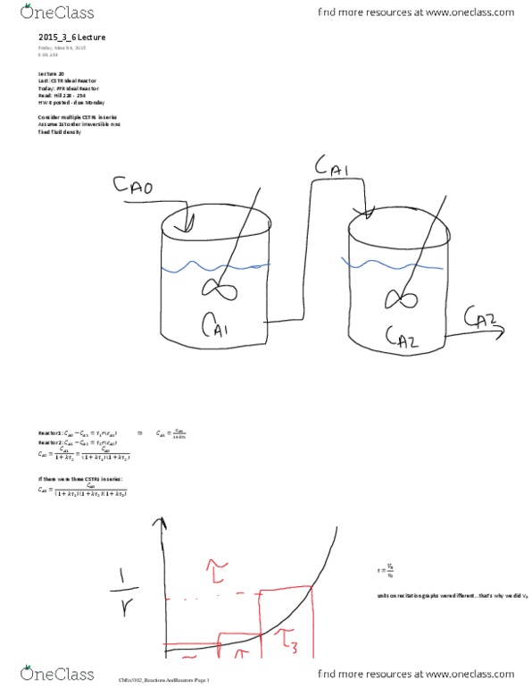 CHEN 3102 Lecture Notes - Lecture 37: Plug Flow Reactor Model, Plug Flow, Turbulence thumbnail