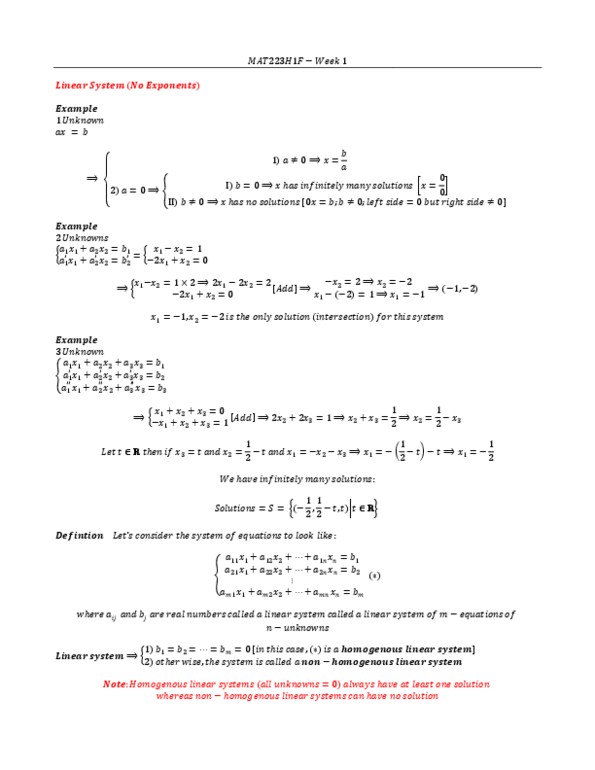 MAT223H1 Lecture Notes - Matrix Multiplication thumbnail