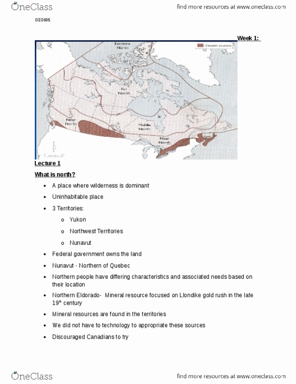 GEO 605 Lecture Notes - Lecture 1: Homeland Movement, Permafrost, Ice Road thumbnail
