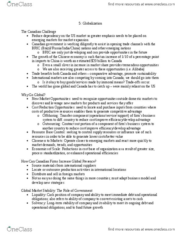 MGM102H5 Lecture Notes - Lecture 5: Global Warming, Global Health, Agricultural Subsidy thumbnail