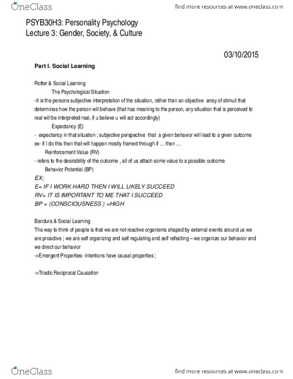 PSYB30H3 Lecture Notes - Lecture 3: Promiscuity, To-3, David Buss thumbnail