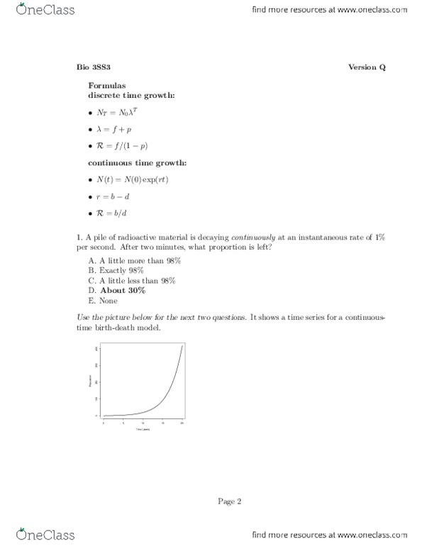 BIOLOGY 3SS3 Lecture Notes - Lecture 6: Time Series thumbnail