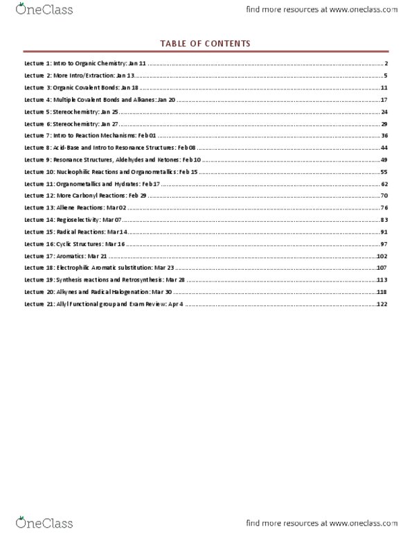 CHM 1321 Lecture Notes - Lecture 1: Allyl Group, Functional Group, Halogenation thumbnail