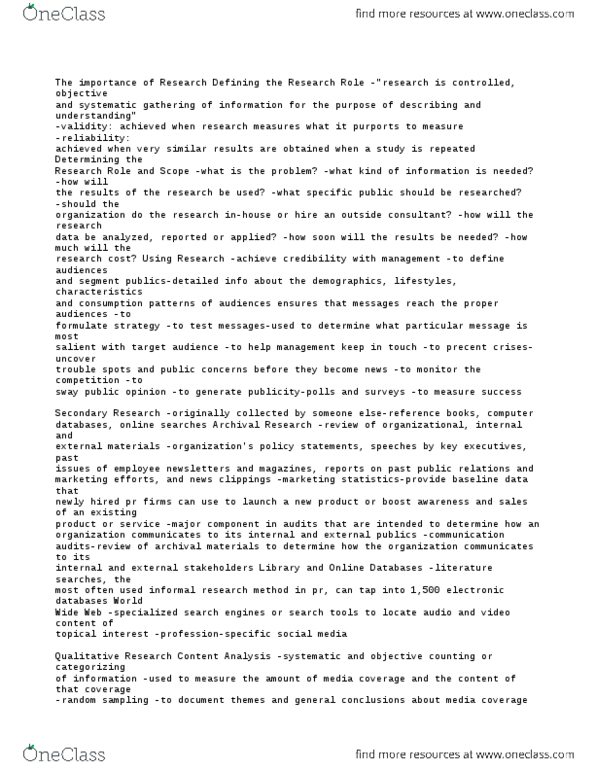 PUR 3000 Chapter Notes - Chapter 5: Control Lock, Swot Analysis thumbnail