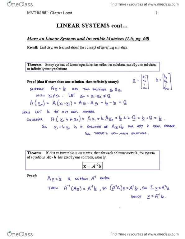 Applied Mathematics 1411A/B Lecture Notes - Lecture 3: Augmented Matrix, Lincoln Near-Earth Asteroid Research, Elementary Matrix thumbnail