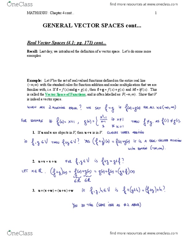 Applied Mathematics 1411A/B Lecture Notes - Lecture 10: Scalar Multiplication thumbnail