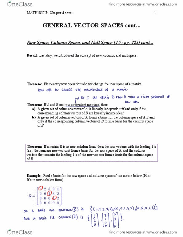 Applied Mathematics 1411A/B Lecture Notes - Lecture 14: Row Echelon Form, Minimax, Elementary Matrix thumbnail
