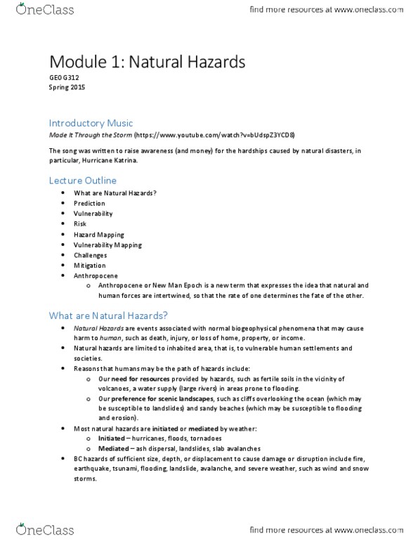 GEOG 312 Lecture 1: Module 01 Natural Hazards.pdf thumbnail