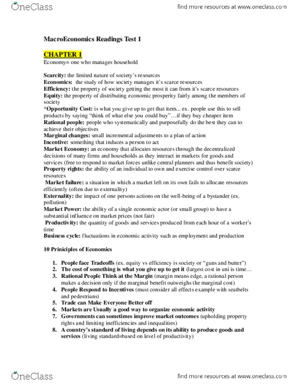 ECON 1BB3 Chapter Notes - Chapter 1-6: Externality thumbnail