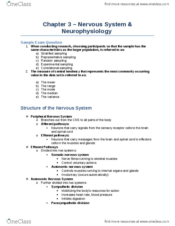 Psychology 1000 Lecture Notes - Lecture 3: Functional Magnetic Resonance Imaging, Magnetic Resonance Imaging, Autonomic Nervous System thumbnail