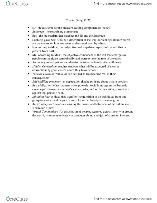 SOC100H5 Chapter 3: Reading Notes-Chapter 3.docx thumbnail