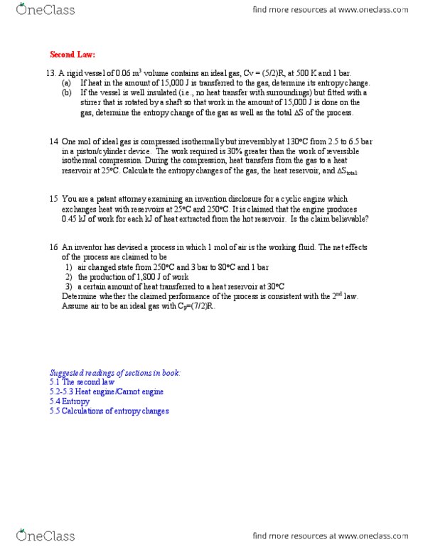 CHE330 Lecture Notes - Lecture 6: Isothermal Process, Ideal Gas, Patent Attorney thumbnail