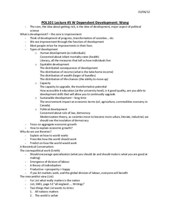POL101Y1 Lecture : POL101 Lecture #5 W thumbnail
