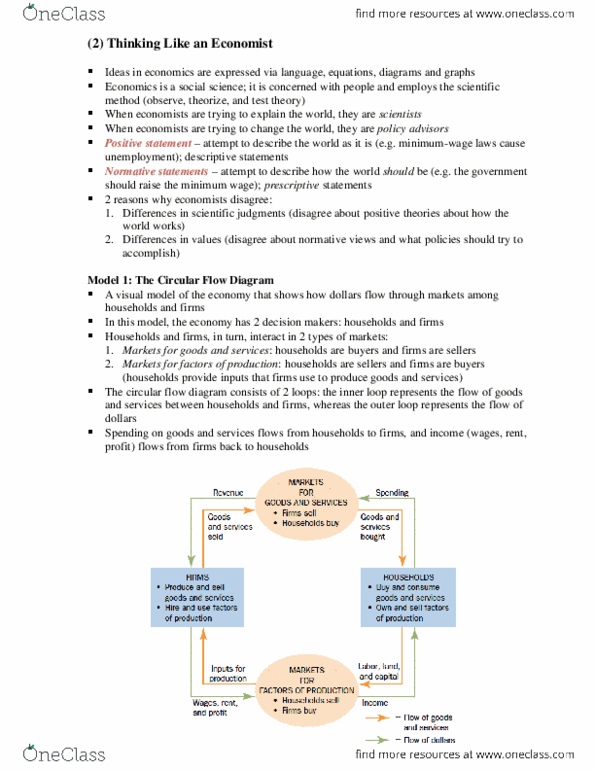 ECON 1B03 Chapter Notes - Chapter 2: Positive Statement, Scientific Method, Opportunity Cost thumbnail