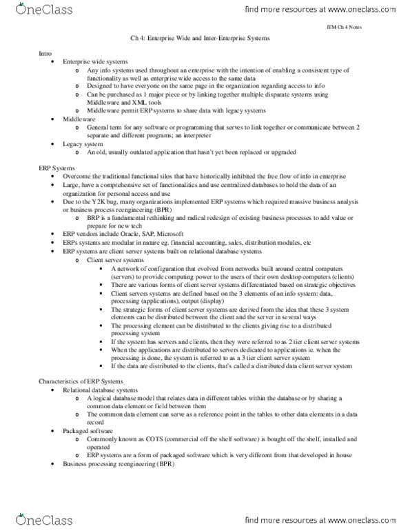 ITM 350 Chapter 4: ITM 350 Ch 4 Notes.docx thumbnail