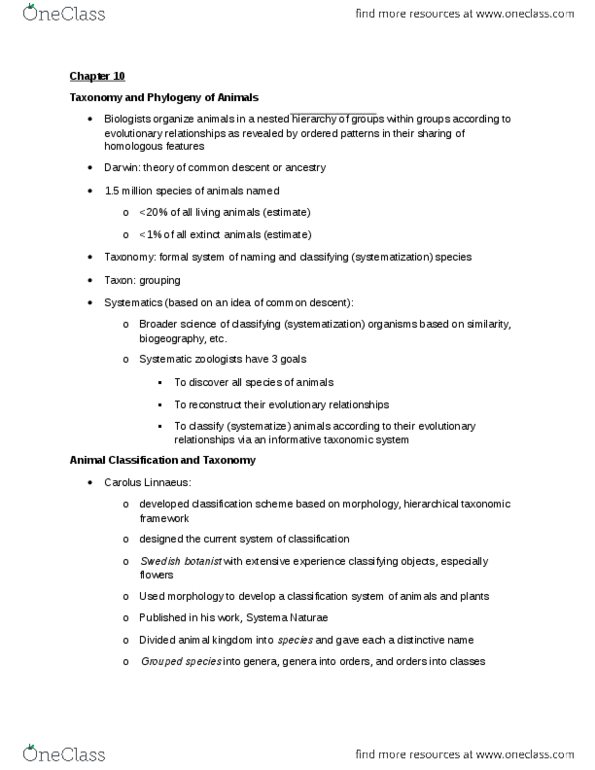 BI256 Lecture Notes - Lecture 2: Paraphyly, Polyphyly, Synapomorphy thumbnail