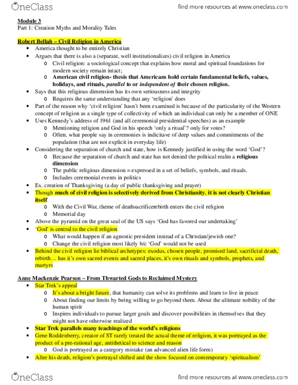 RS170 Lecture Notes - Lecture 3: Init, Worf, Chakotay thumbnail