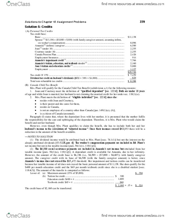 MGAC50H3 Chapter Notes - Chapter 10: Canada Pension Plan, Dividend Tax, Child Tax Credit thumbnail