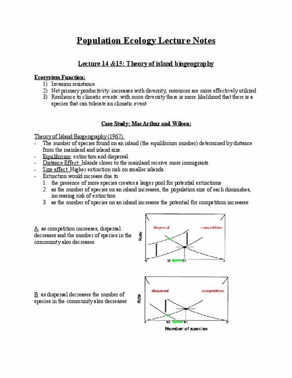 BIOL 4150 Lecture Notes - Lecture 14: Herbivore thumbnail
