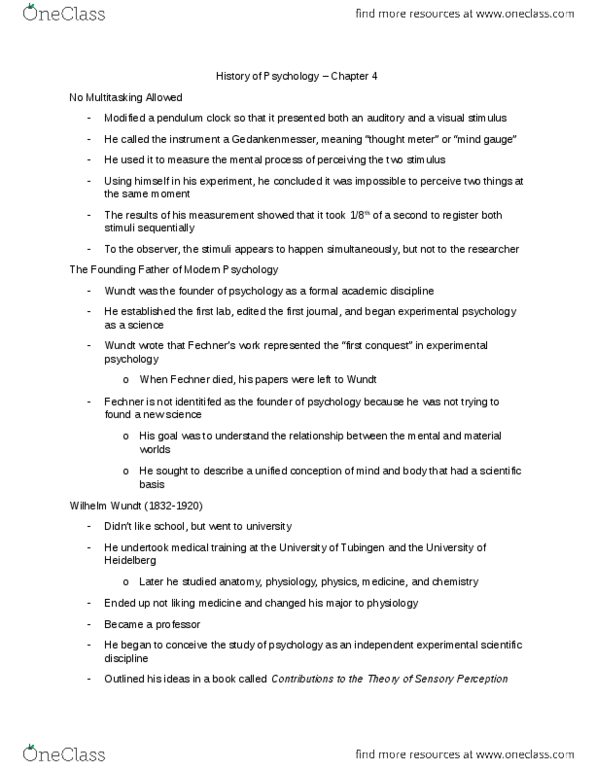 PS390 Chapter Notes - Chapter 4: Hermann Ebbinghaus, Papal Infallibility, Cerebral Cortex thumbnail