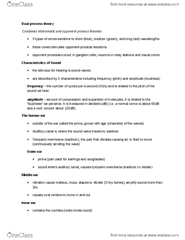 PS101 Lecture Notes - Lecture 11: Sound Localization, Vestibular System, Dual Process Theory thumbnail