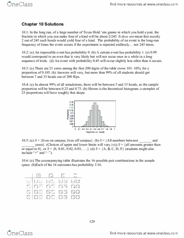 Statistical Sciences 1024A/B Chapter Notes - Chapter 10: Probability Distribution, Standard Deviation, 5,6,7,8 thumbnail