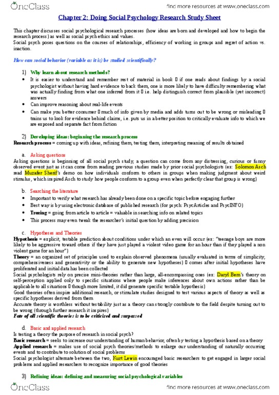 PSYC 215 Chapter Notes - Chapter 2: Interpersonal Attraction, Stanley Milgram, Canadian Psychological Association thumbnail