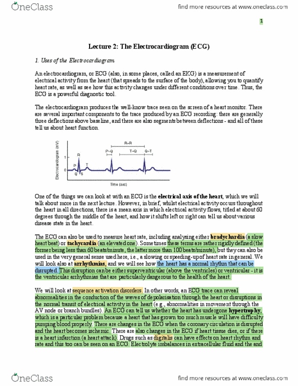 BIO120H1 Lecture Notes - Lecture 2: Diastole, Ventricular Fibrillation, Ectopic Pacemaker thumbnail